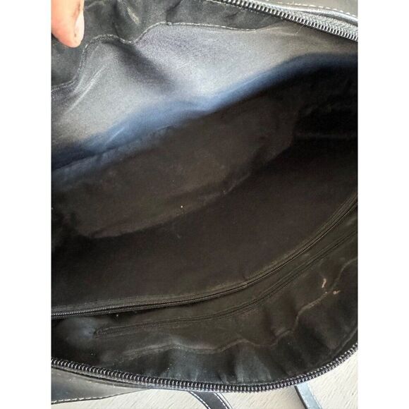 St. John Black Canvas Briefcase Bag - Picture 7 of 16